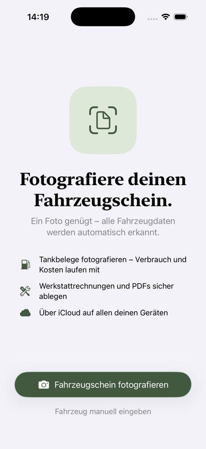 CarAi Screenshot: Willkommen